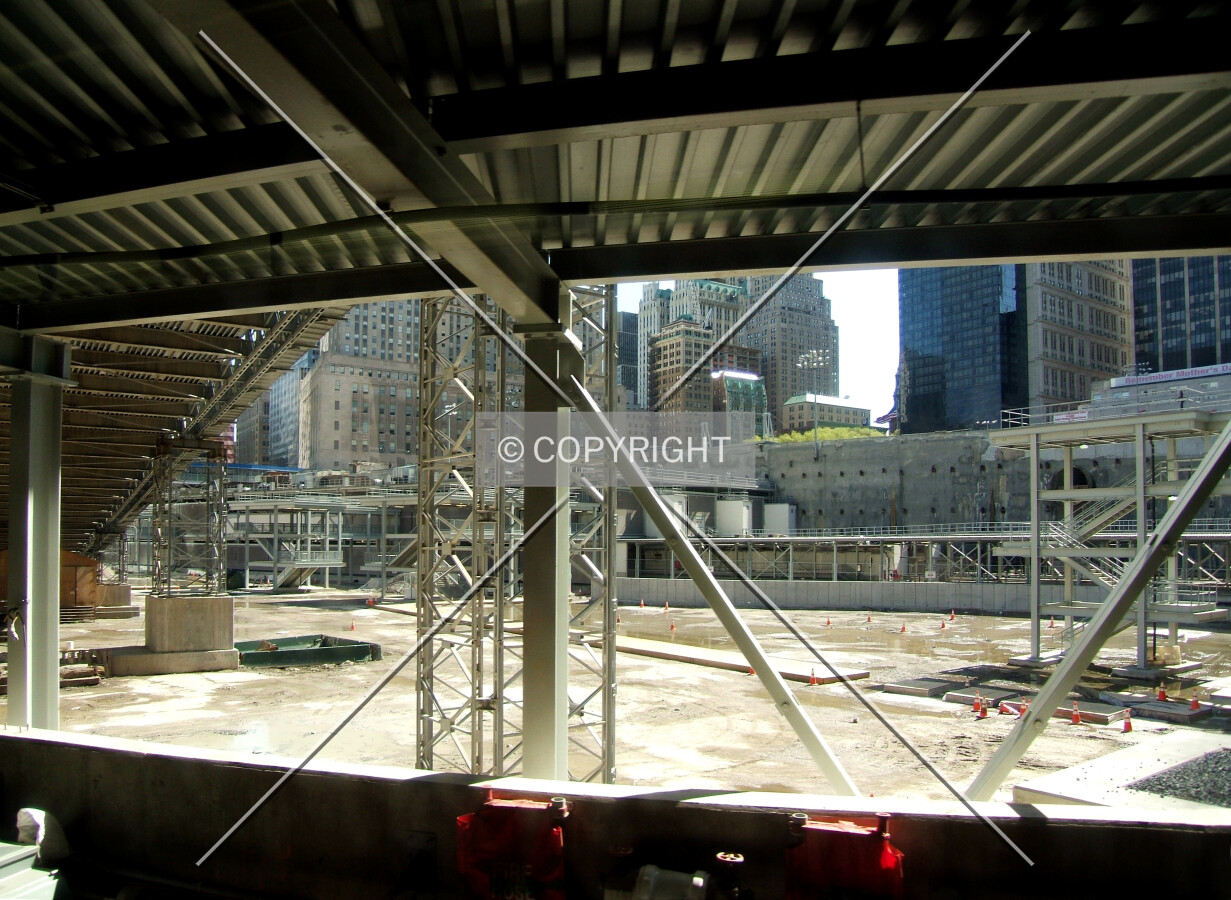 World Trade Center site from the south looking toward Vesey Street