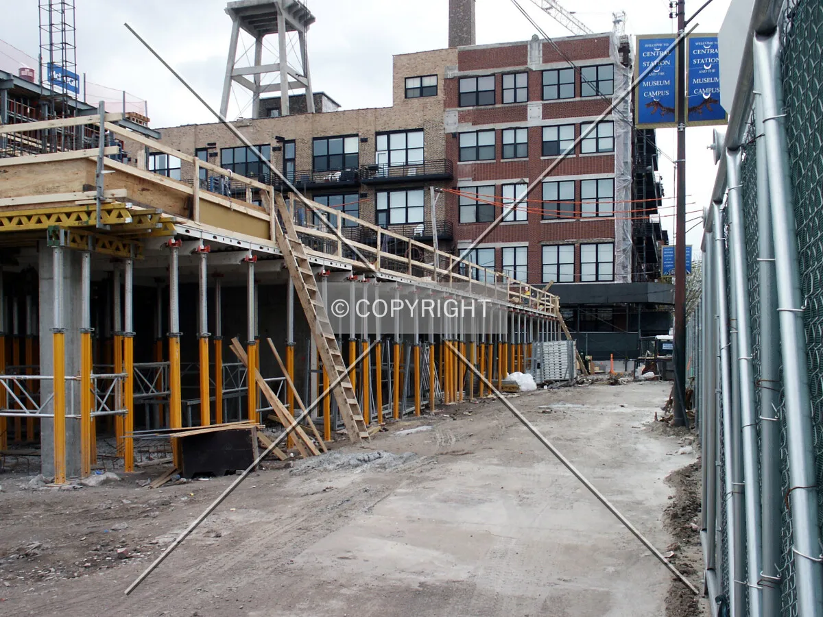 Looking west from the northeast corner