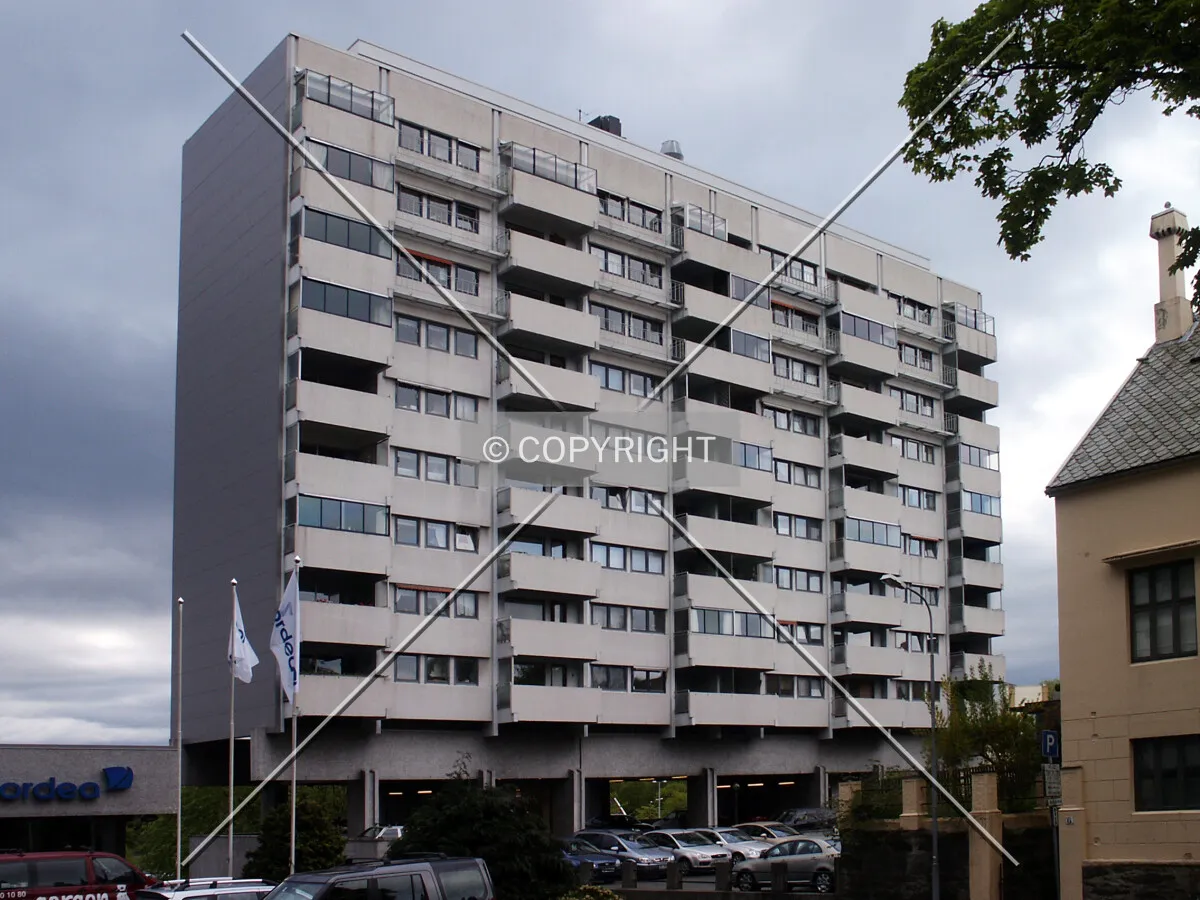West facade from the uphill side