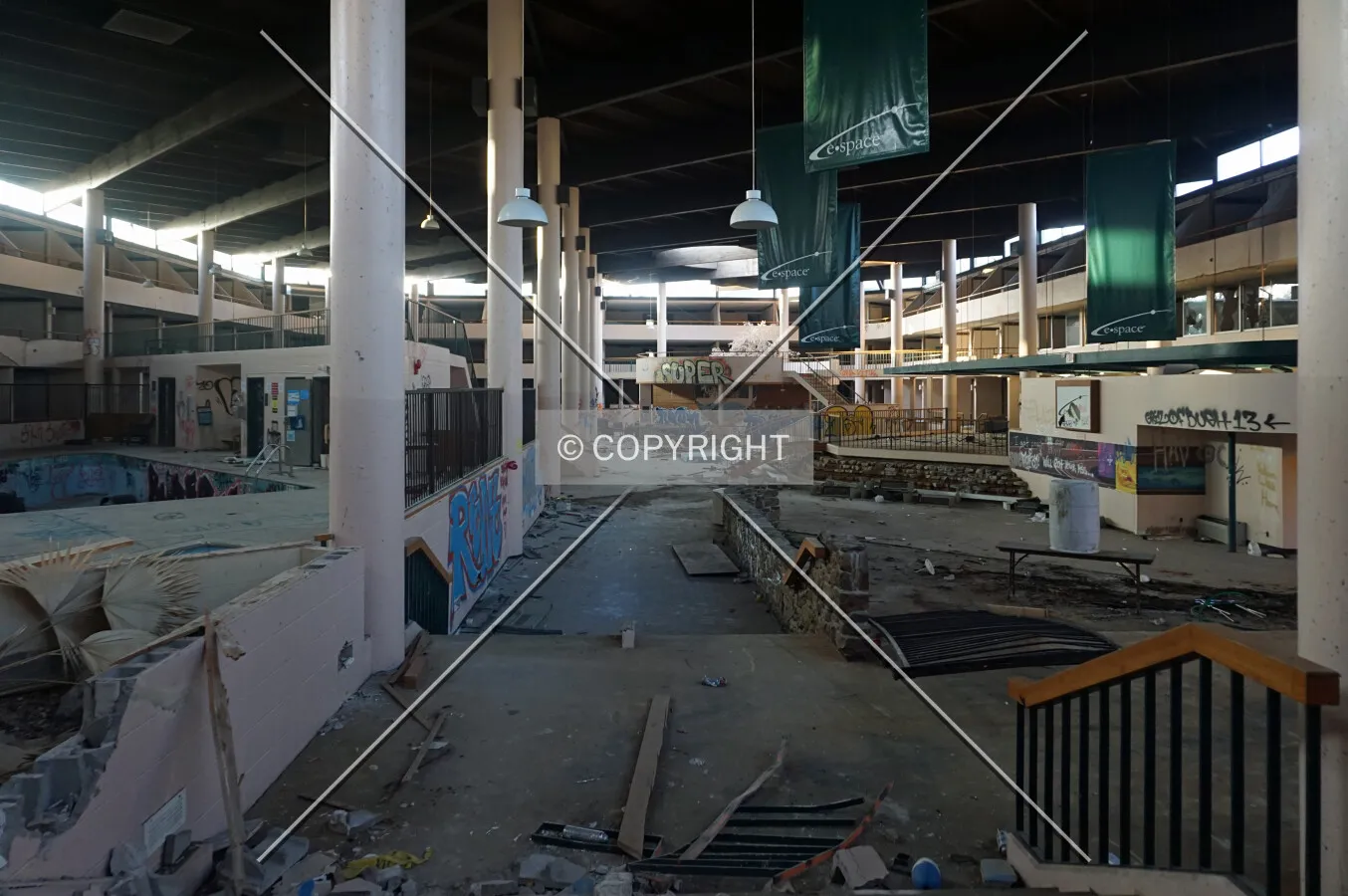 Interior courtyard; March 4, 2016