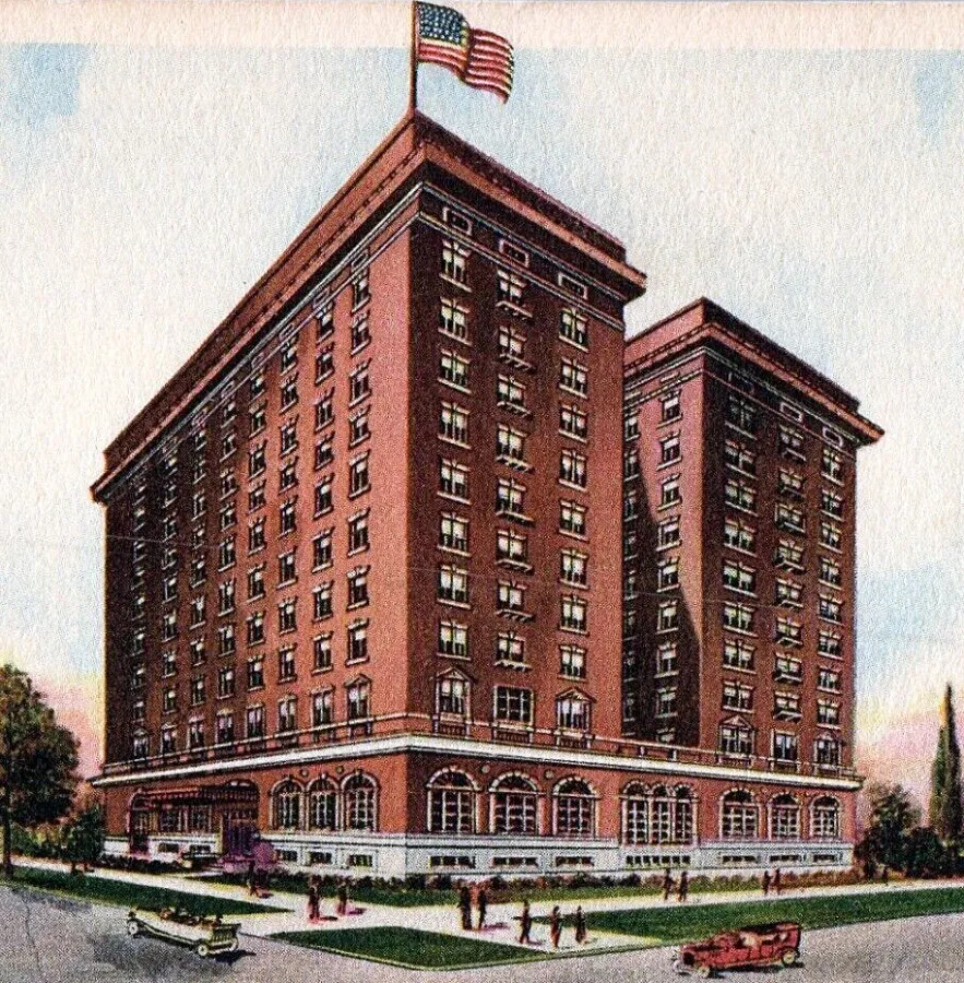 Vintage rendering showing original conception