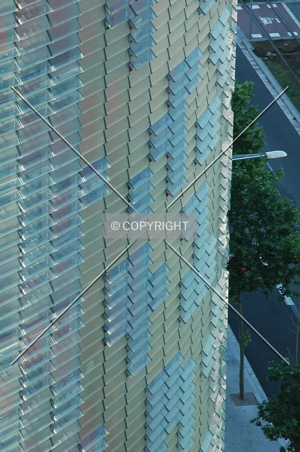 Facade glass on north side