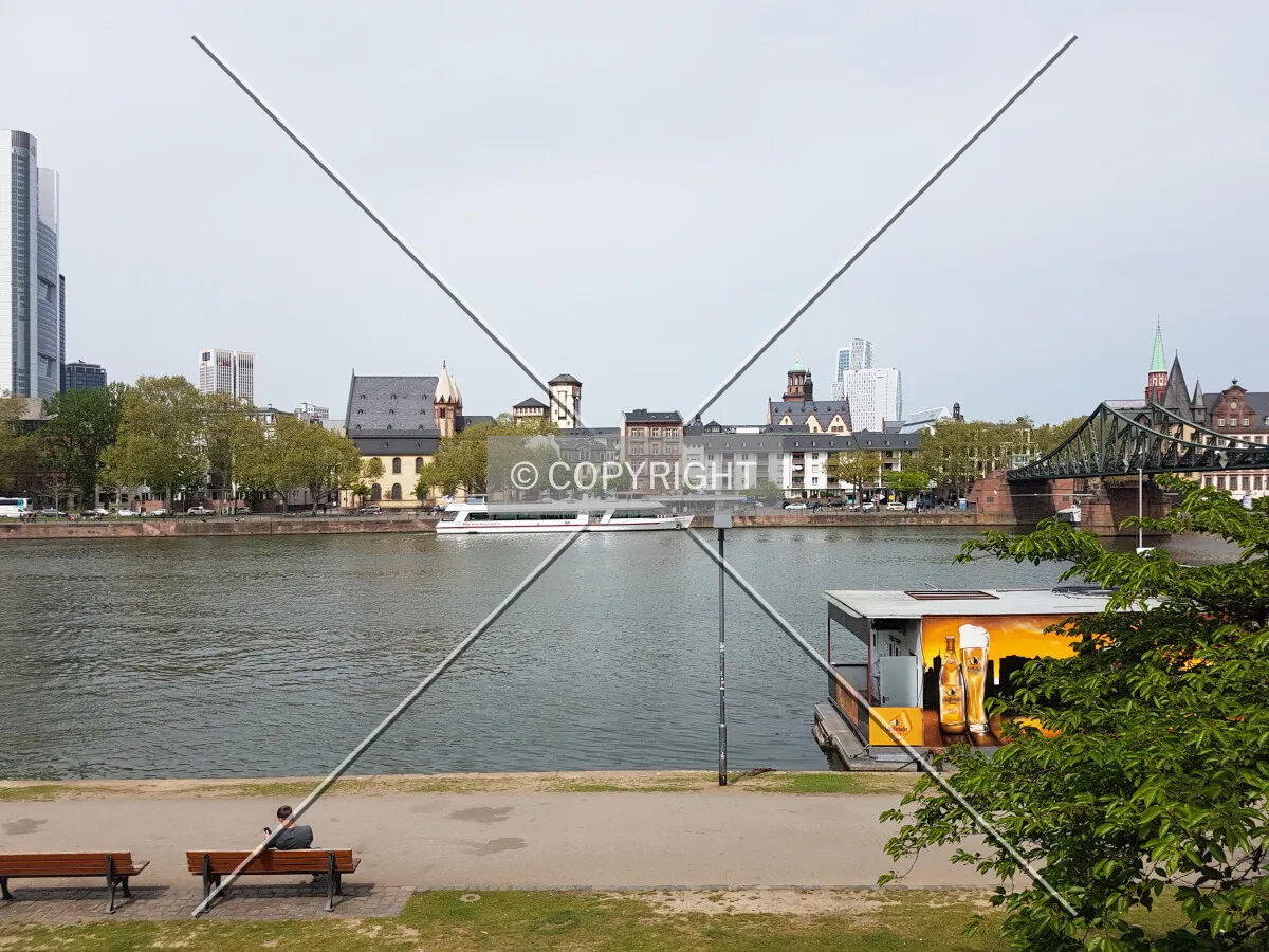 At the Main river shore in Frankfurt