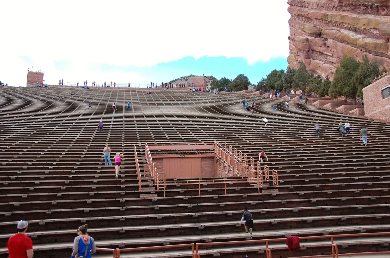 Looking west from the stage
