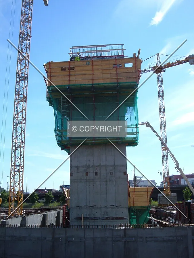 North elevator shaft under construction