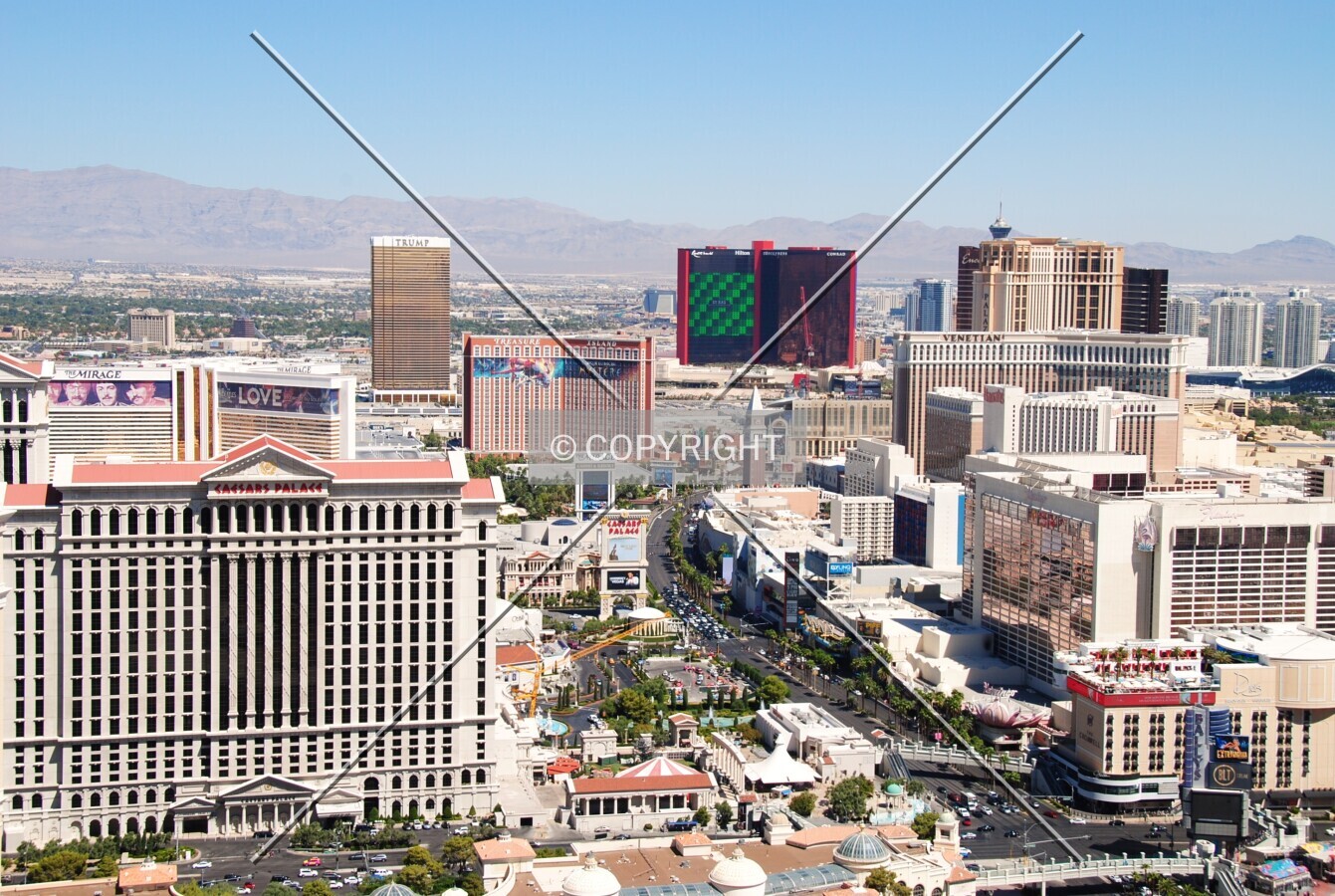 Contextual view along Las Vegas Boulevard (The Strip)