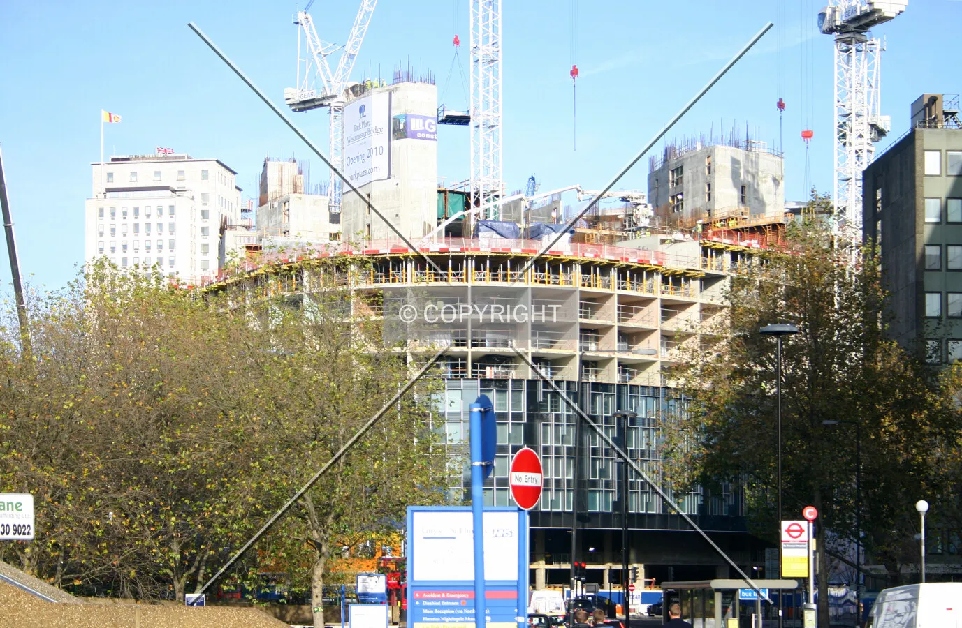 View north from Lambeth Palace Road