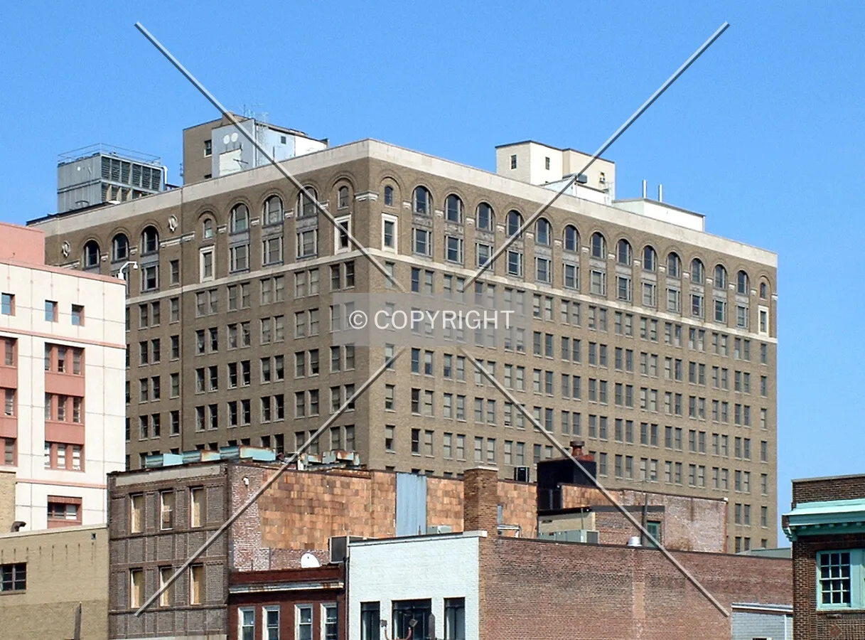 View from the southwest showing original wing