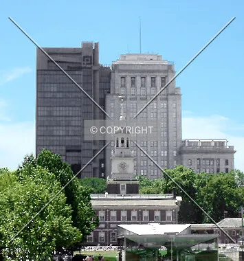 View from the north with Independence Hall