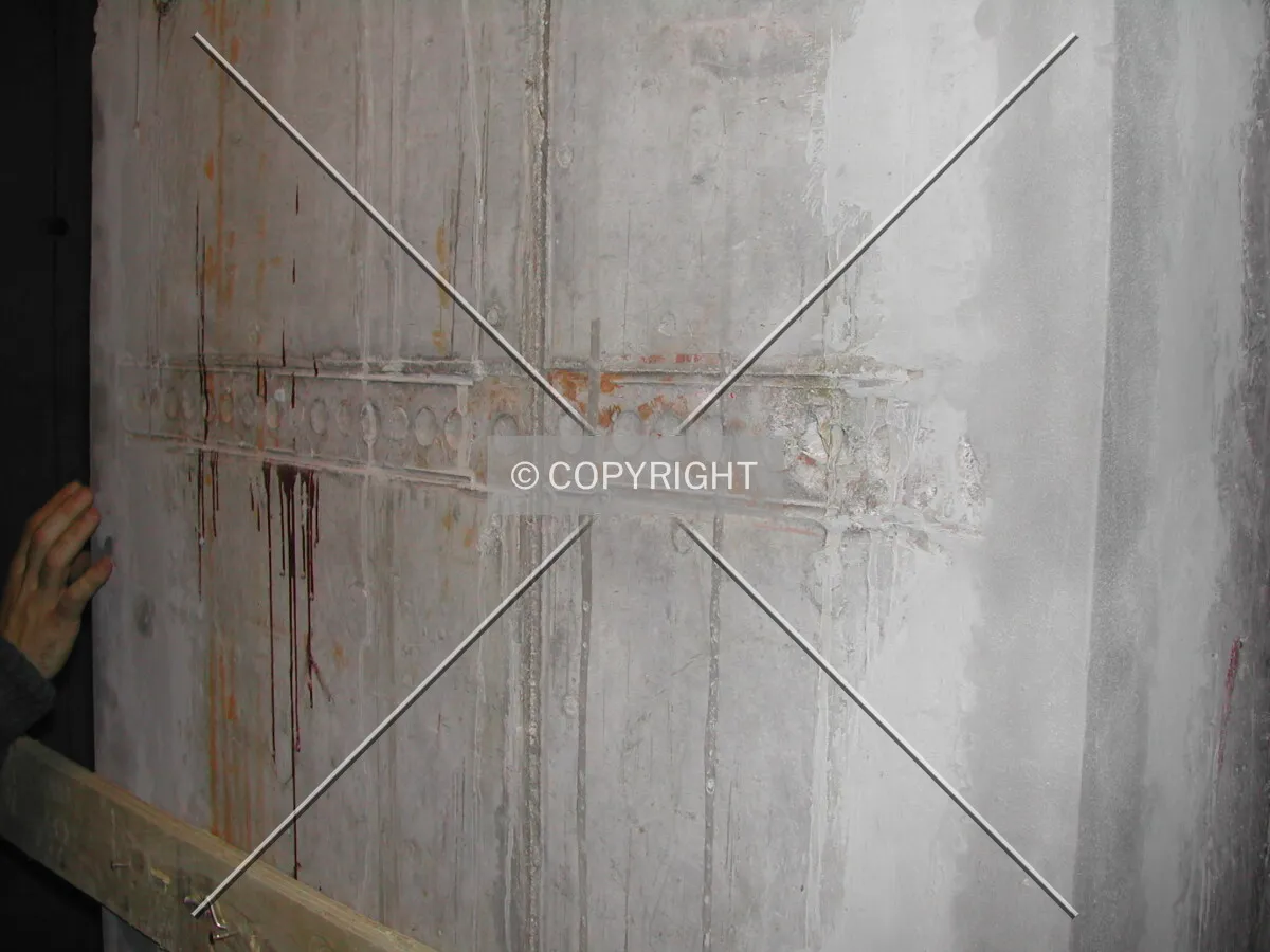 View of a mark on the concrete wall