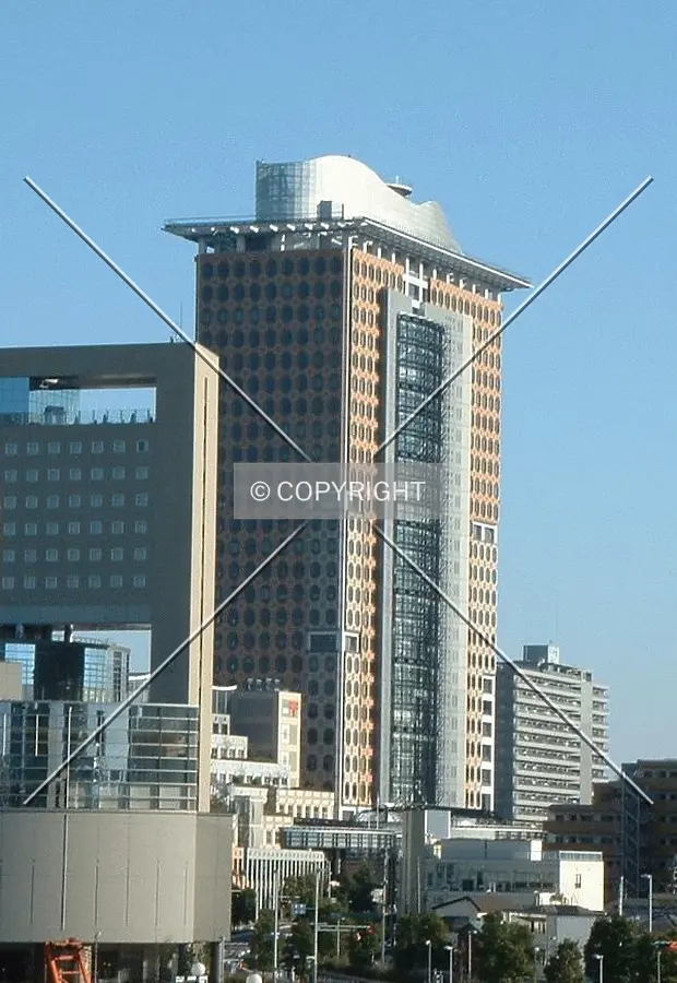 With neighbouring buildings