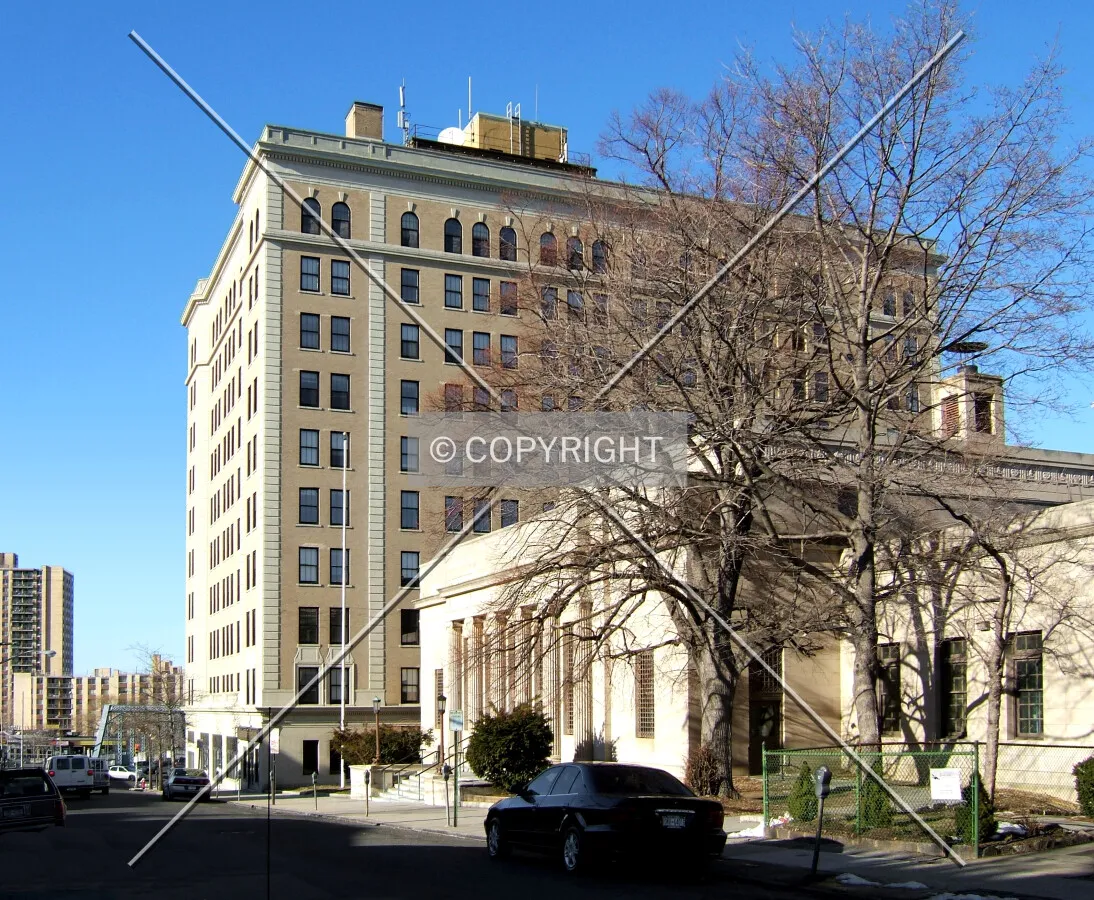 View from the south along 1st Avenue