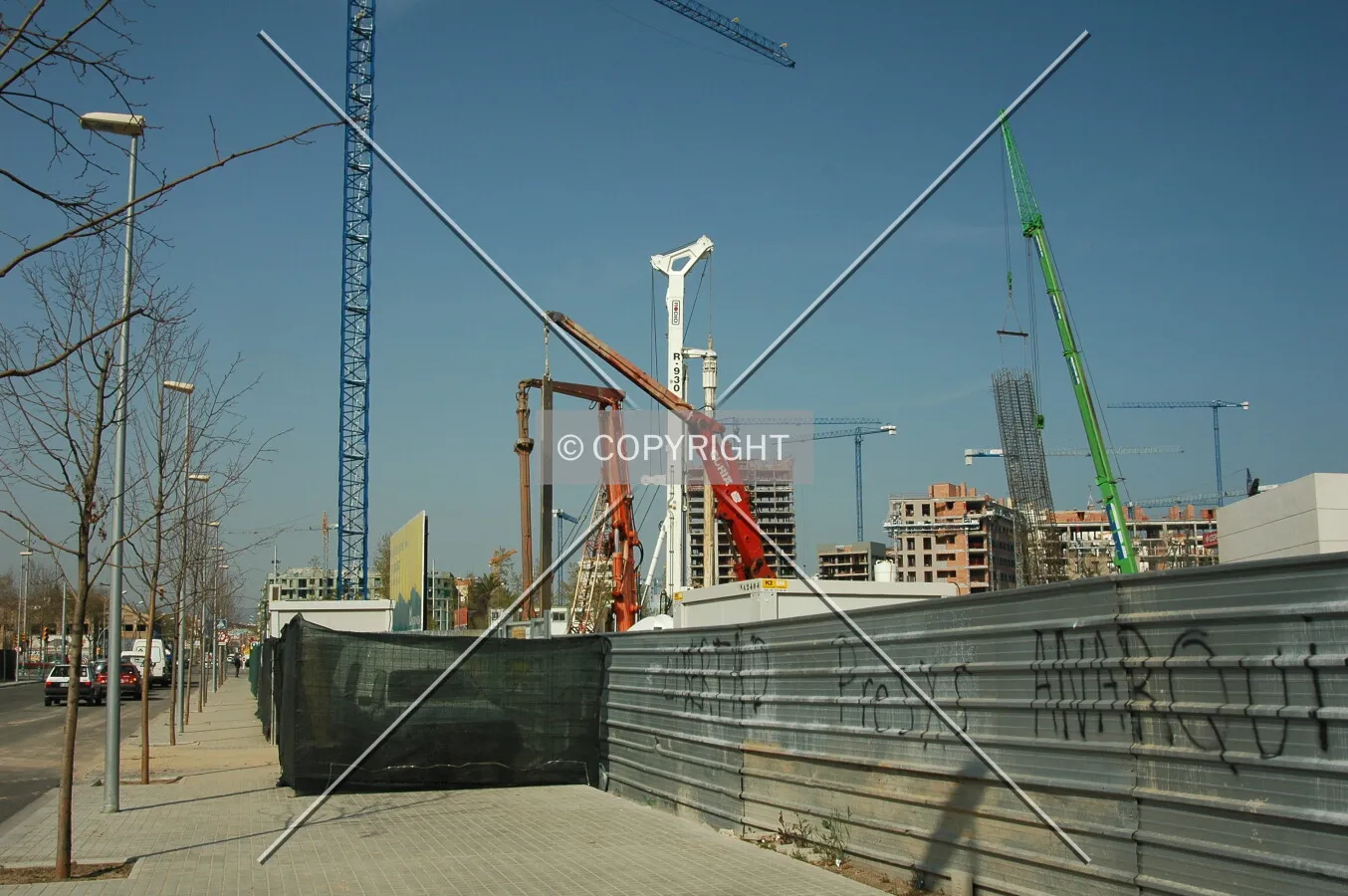 General view of the construction site