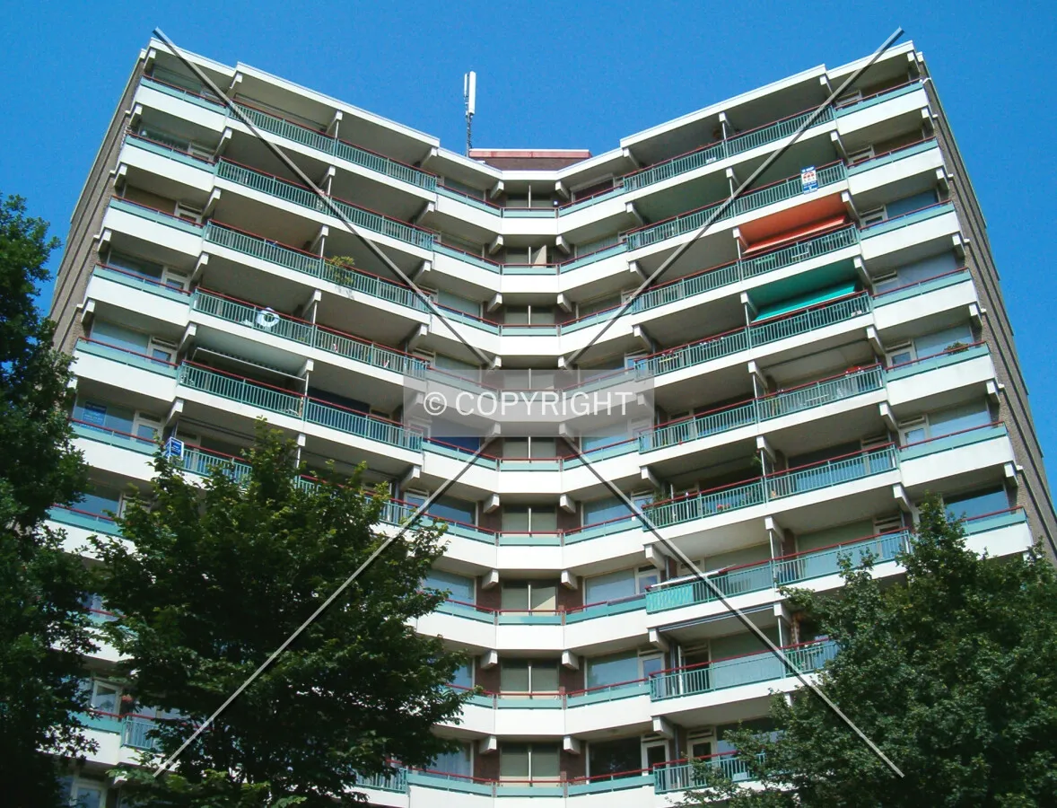 Looking up from the south