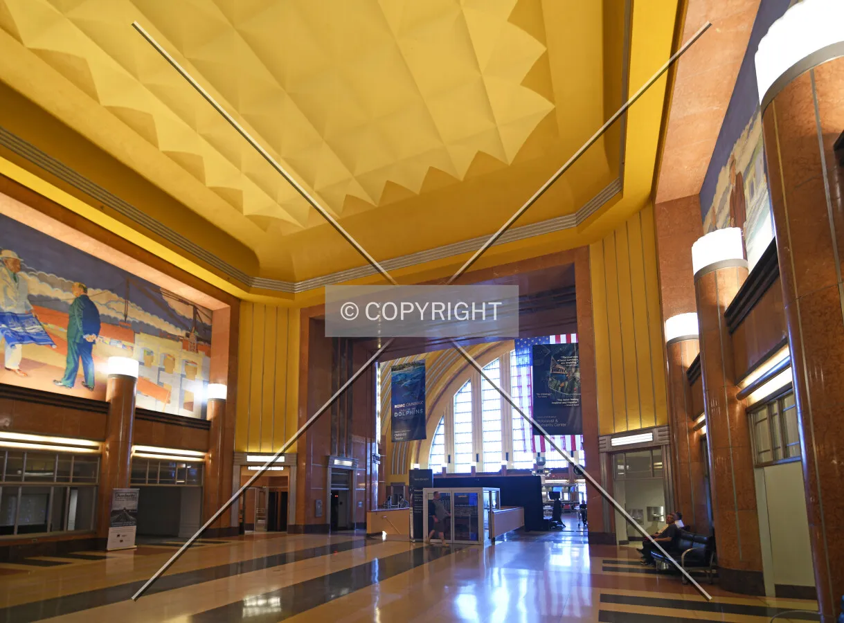 Main lobby looking north