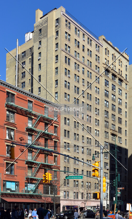 View from the southwest at 72nd Street and Columbus Avenue