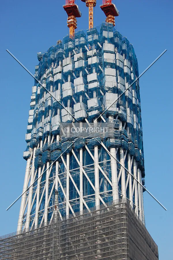 Looking up from the west