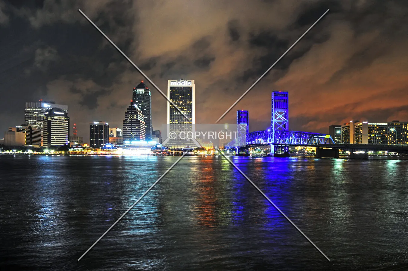 Jacksonville, Florida at night