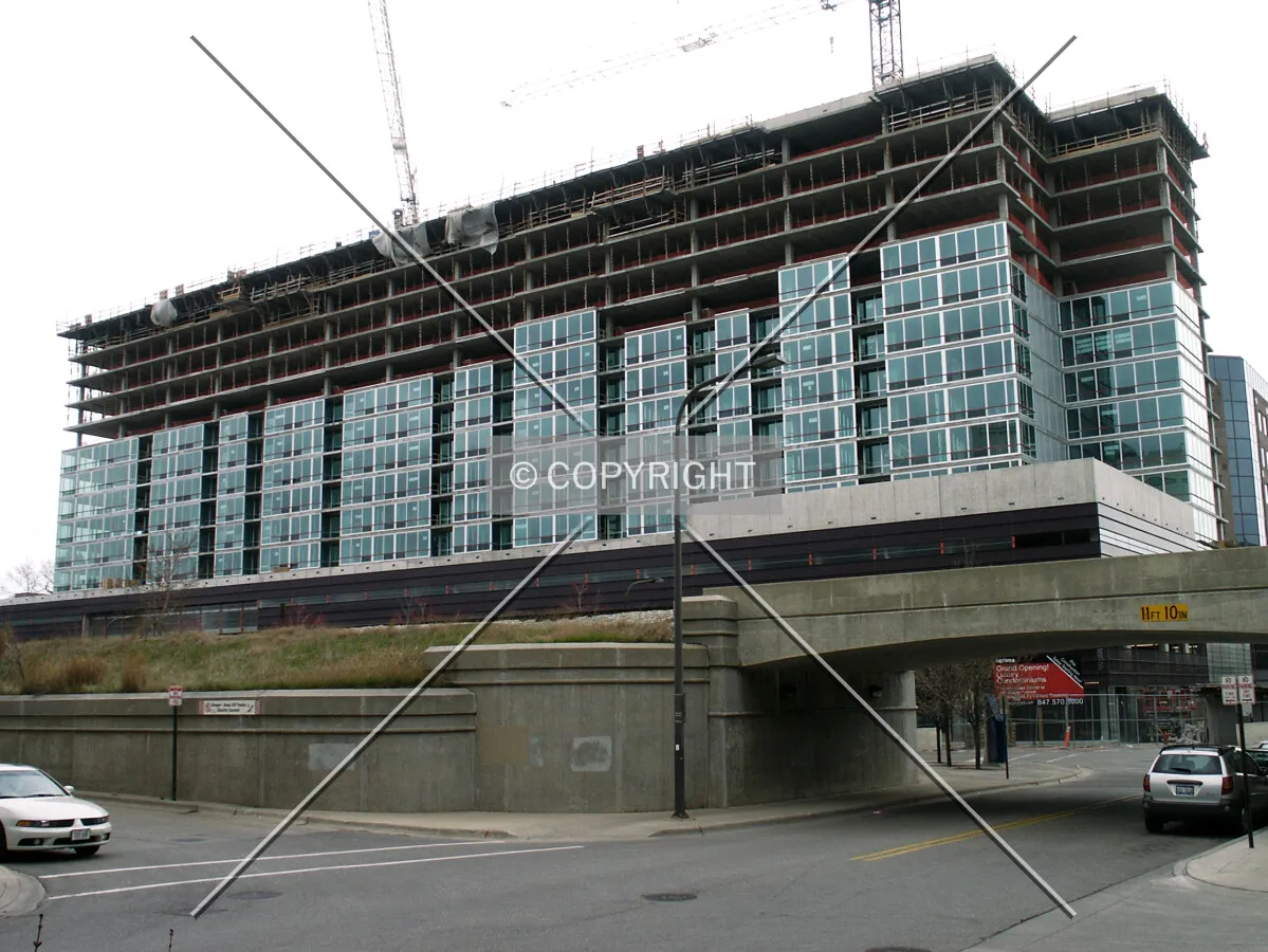 View from the southwest - topped out