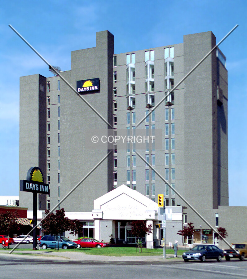 View from the southwest before addition of the 22-story tower