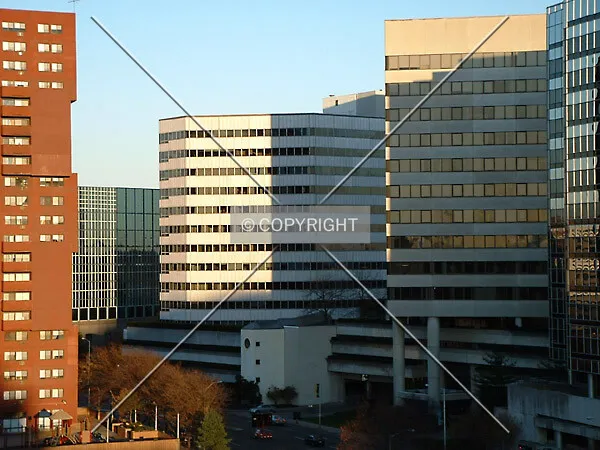View from west with Bayview Tower, Financial Centre, Four, Three, and Two Stamford Plaza