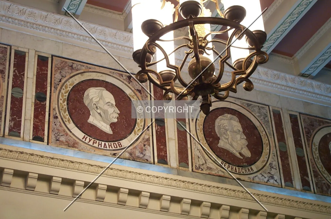 Ornamentation near the ceiling