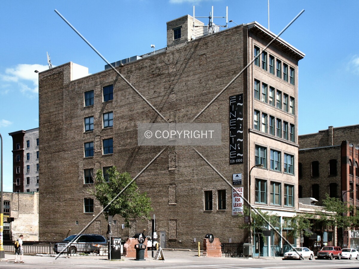View to the north across 1st Avenue/4th Street North
