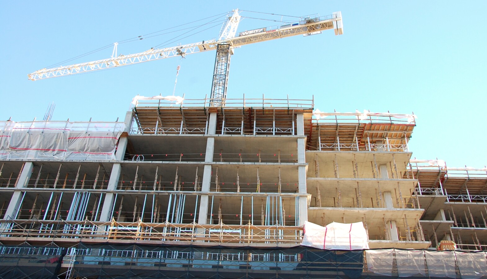 Looking up to the southeast
