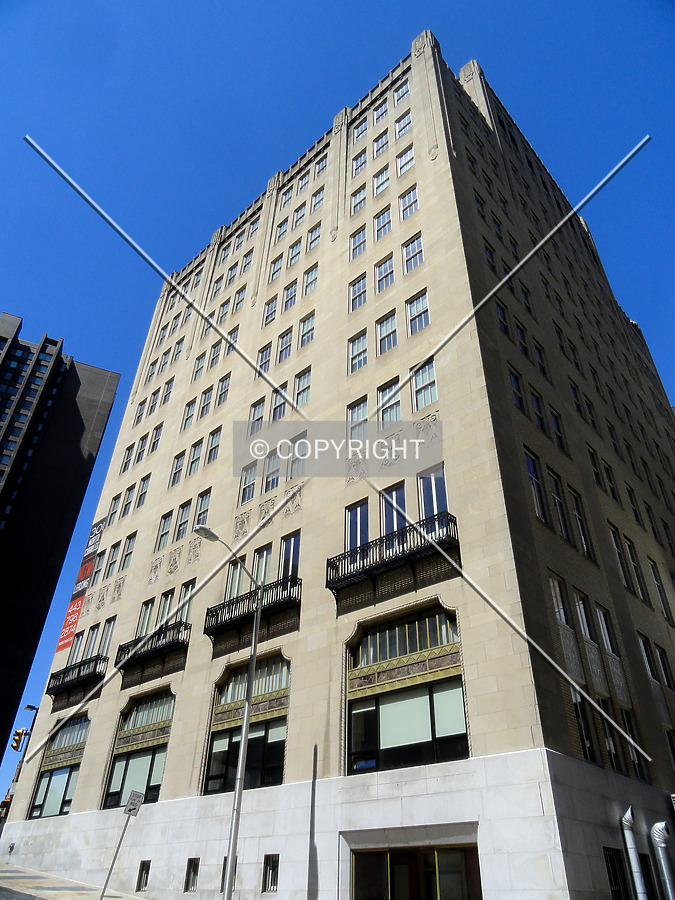 Looking up the southeast corner