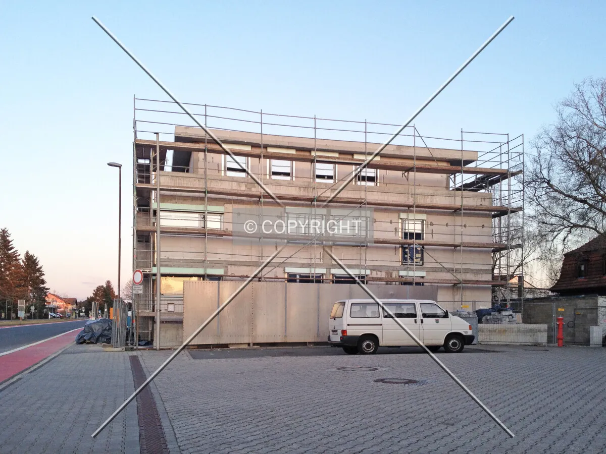 Building under construction at Frankfurter Straße