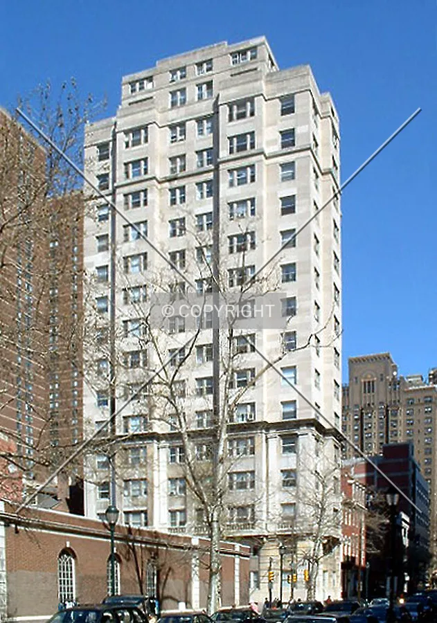 View from the southwest on Spruce Street