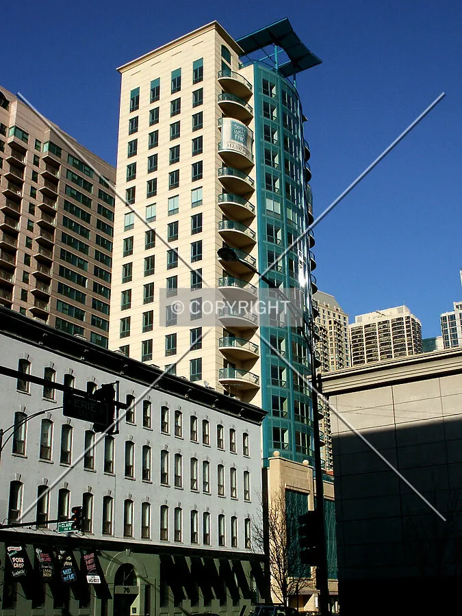 View from Clark and Erie looking northeast
