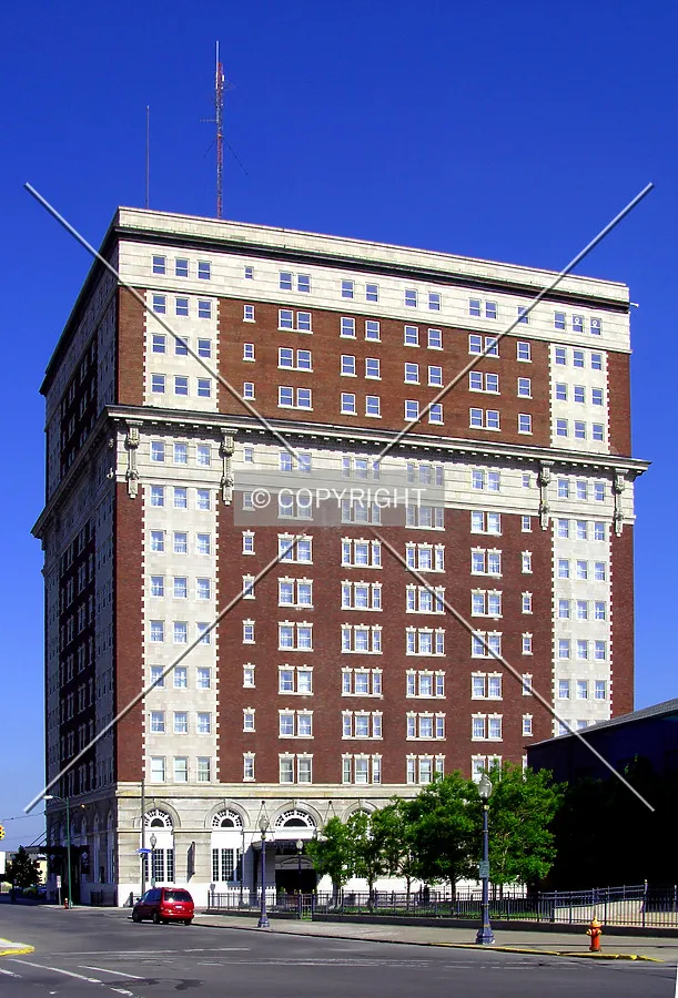 View from the southeast at Lafayette and Genesee Streets
