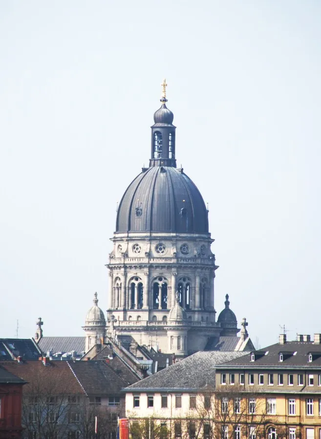 Church dome above the rooftops