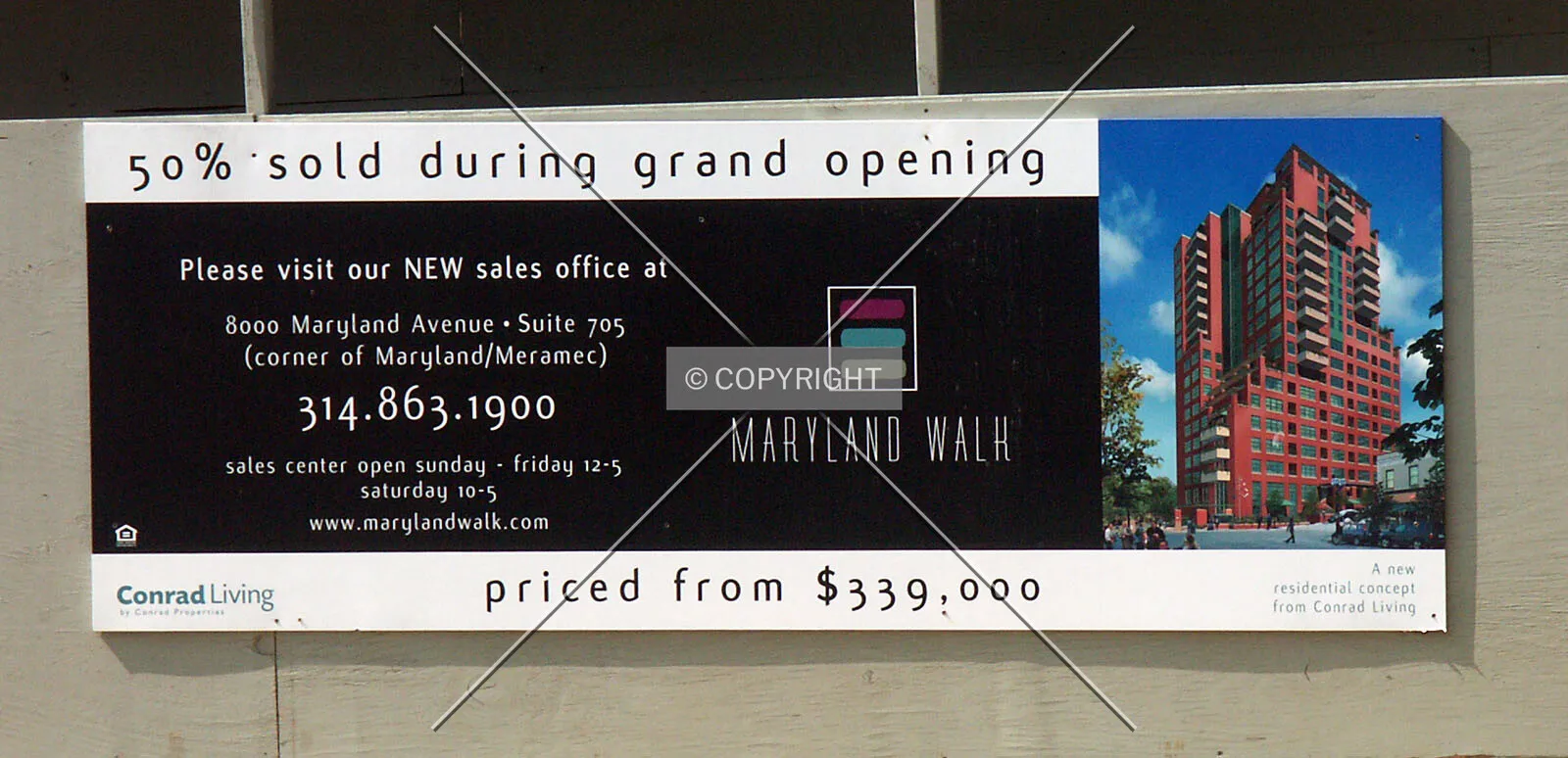 Advertisement at construction site