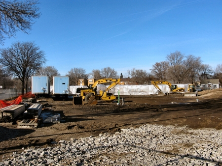 View to the north across the site