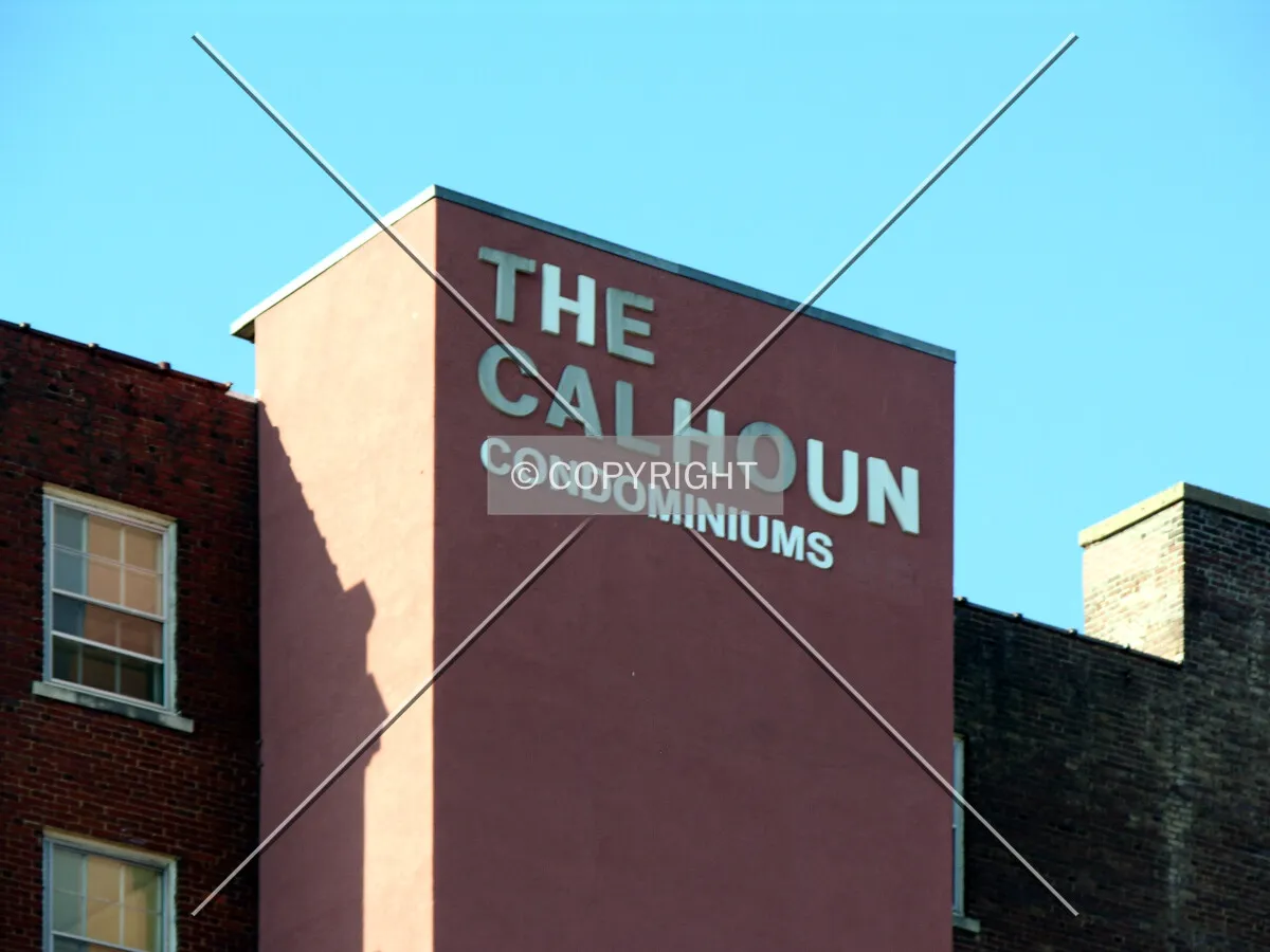 Signage atop the southern side
