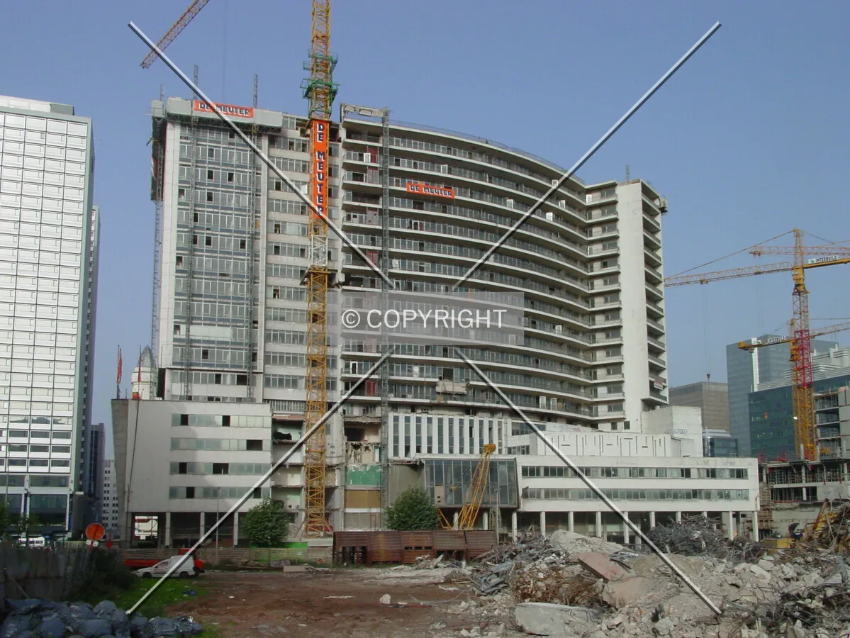 View from the southeast, under demolition