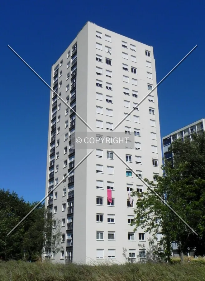 Southwest corner view after renovation.