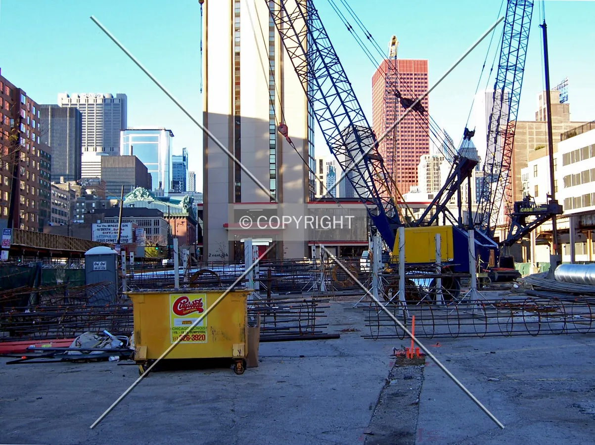 Looking north across the site. Foundation work is underway on the mid-rise One Place structure adjacent to Astoria Tower, which will rise in the foreground