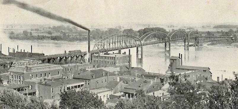 Vintage view from the southwest