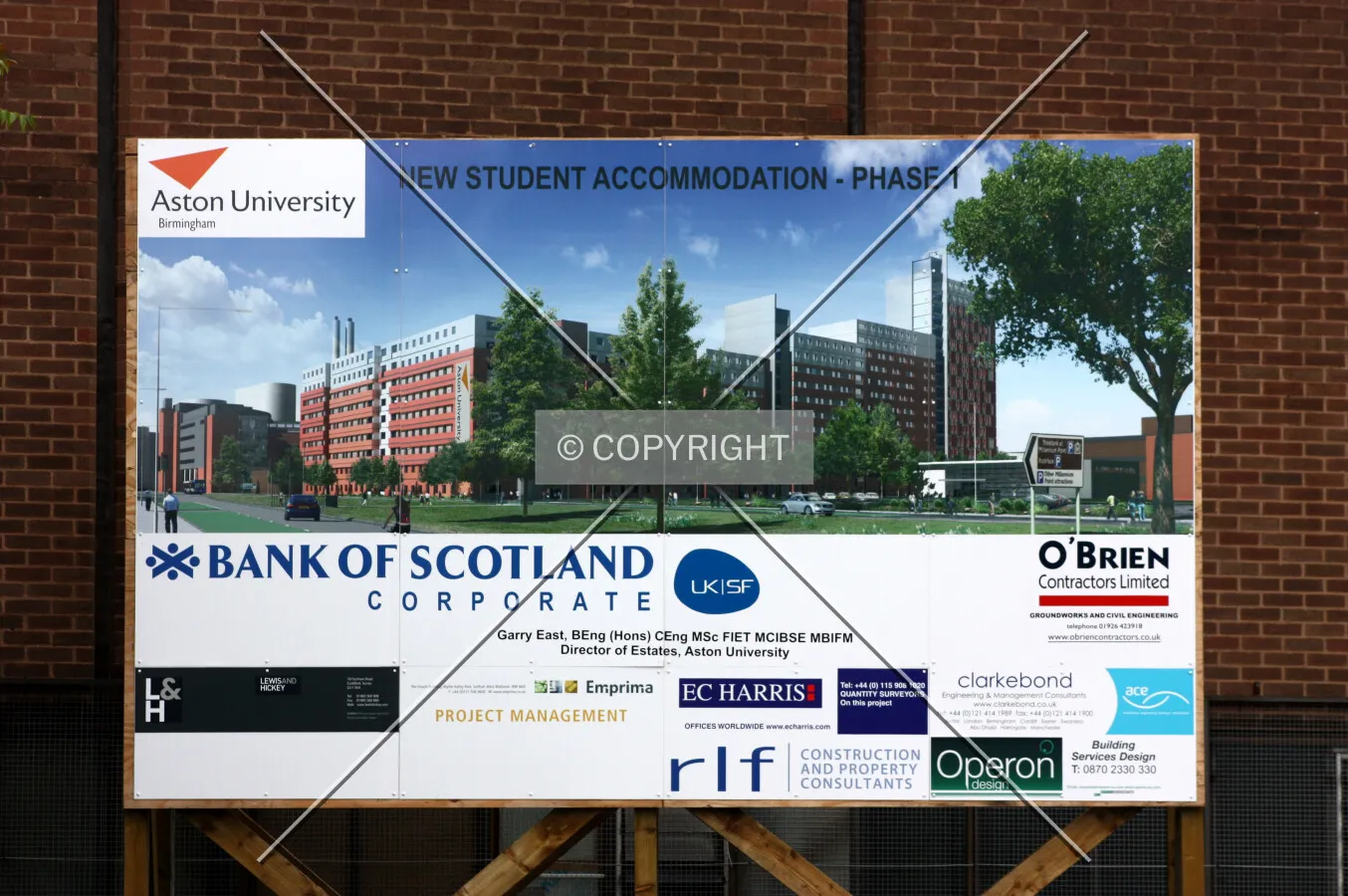Contractors' site board