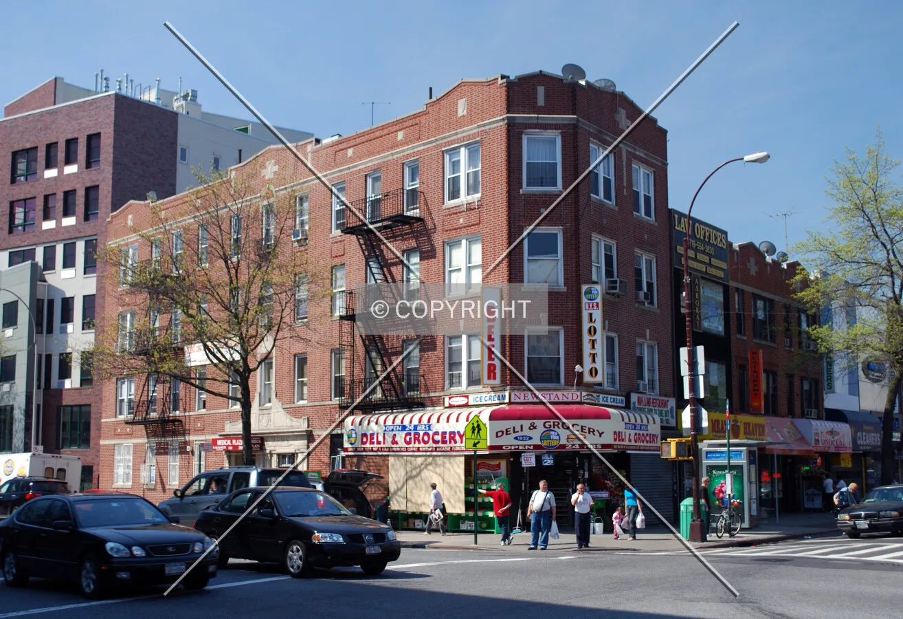 Viewed from the northeast along Ocean Avenue
