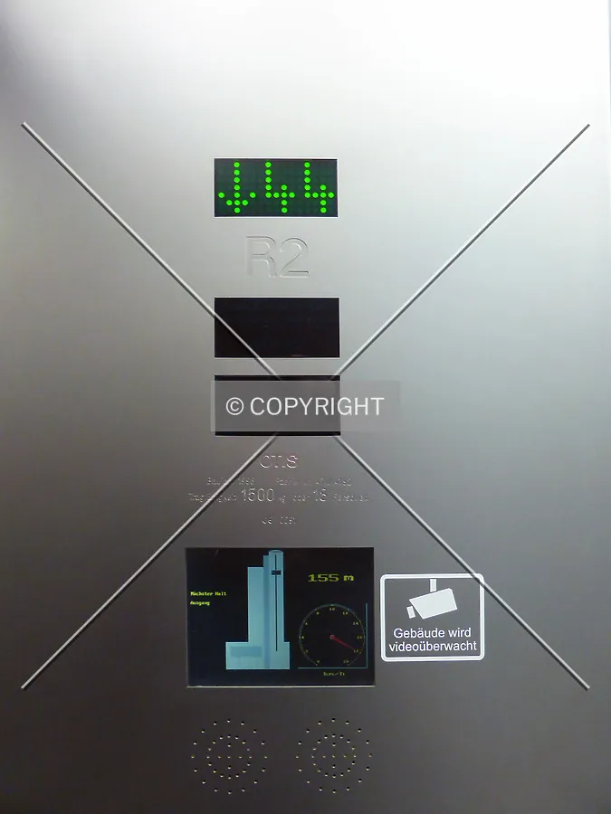 Otis elevator - leading to the public observation floor