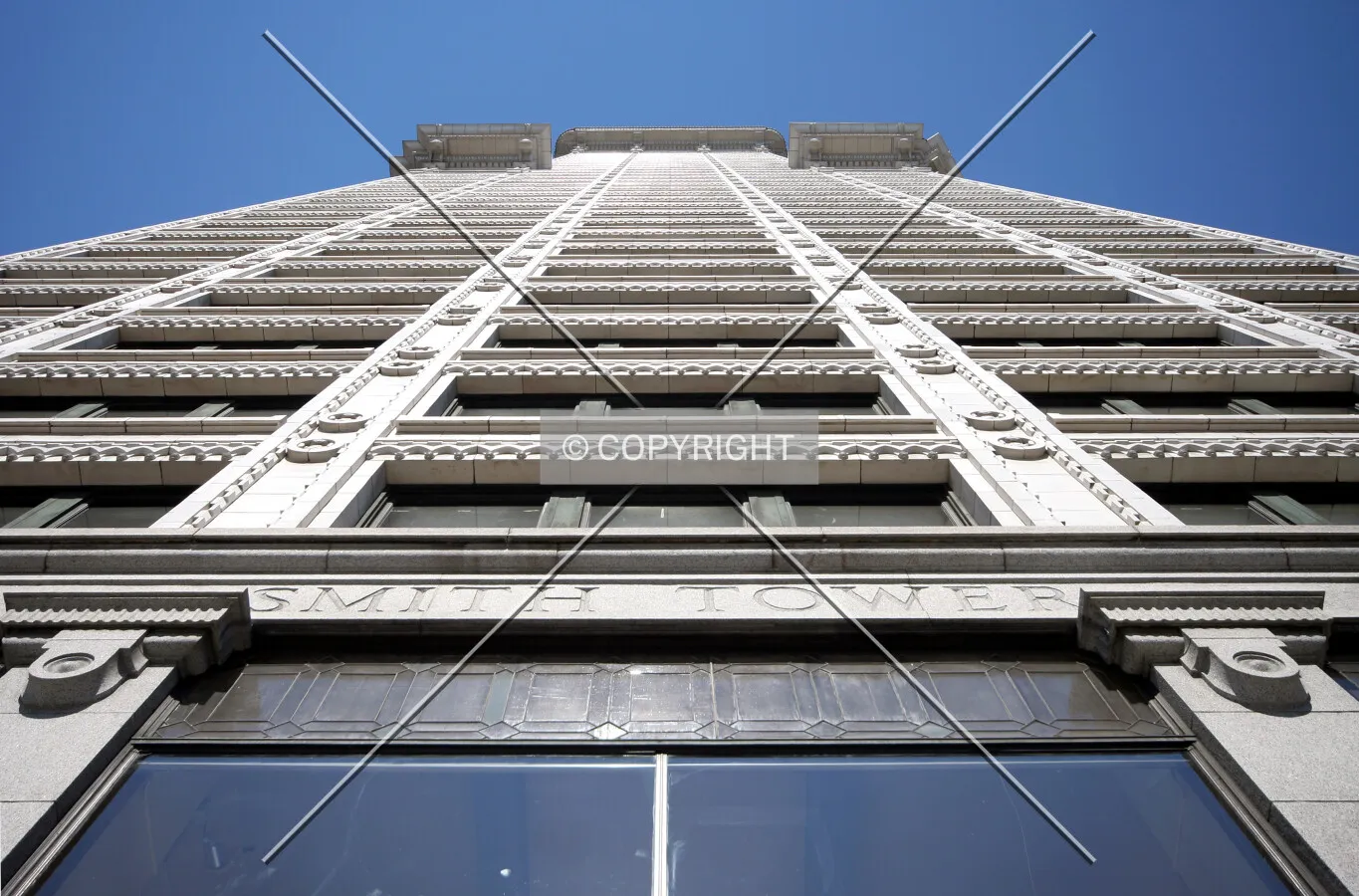 Looking straight up