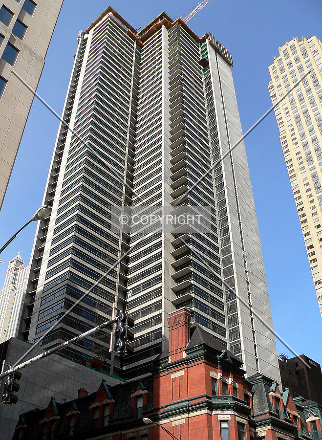View from the corner of Wabash Avenue and Chicago Avenue