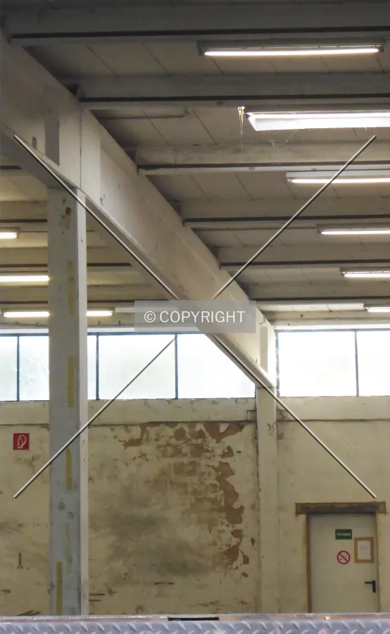 A vacant logistics building