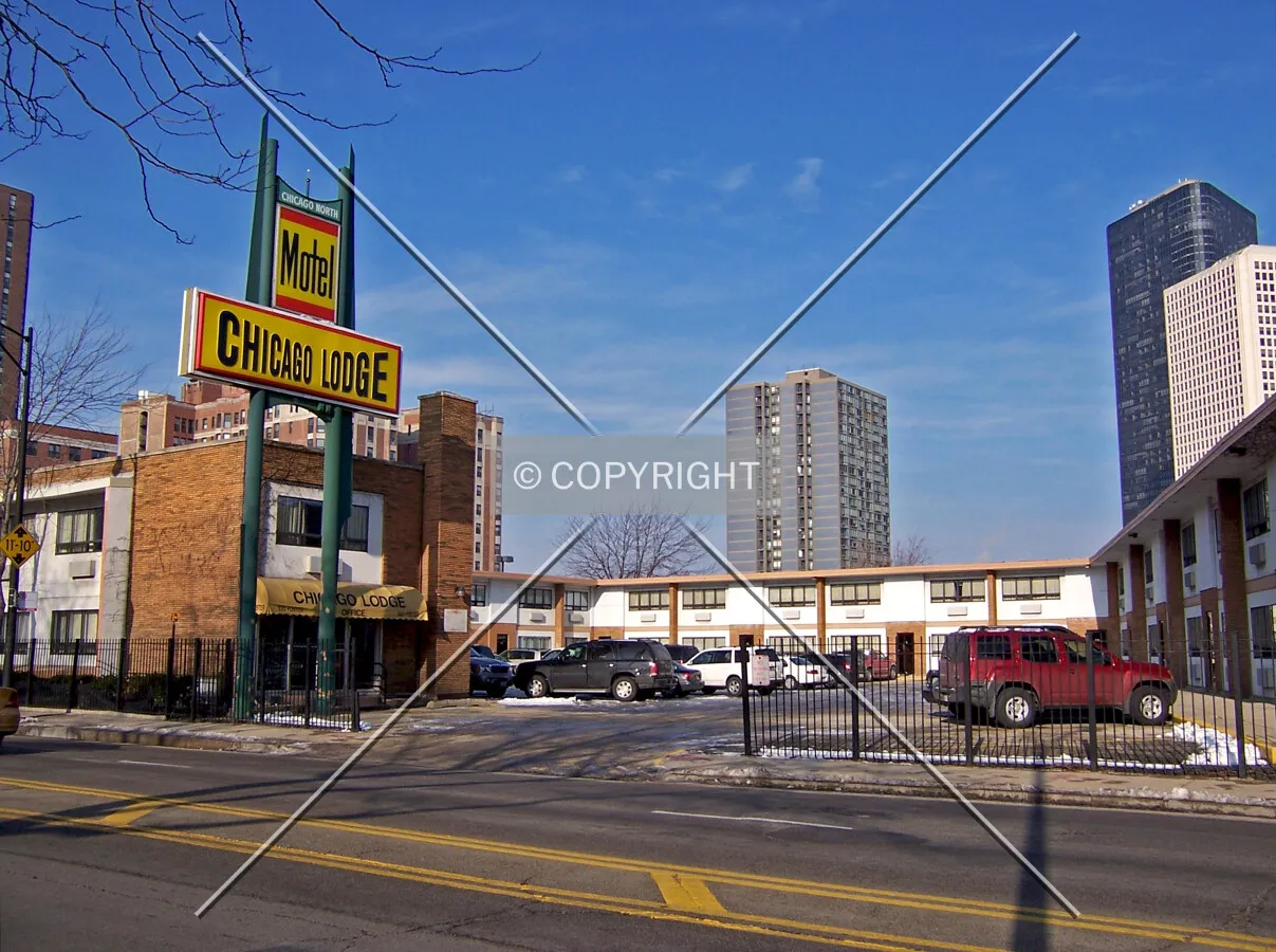 Distant view from Foster Avenue, to the southeast