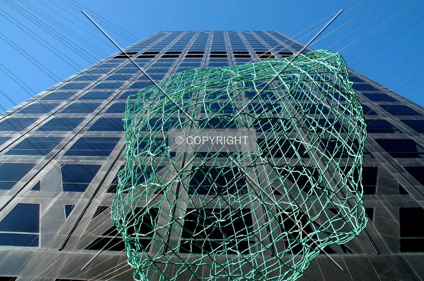 View of the sculpture at the base