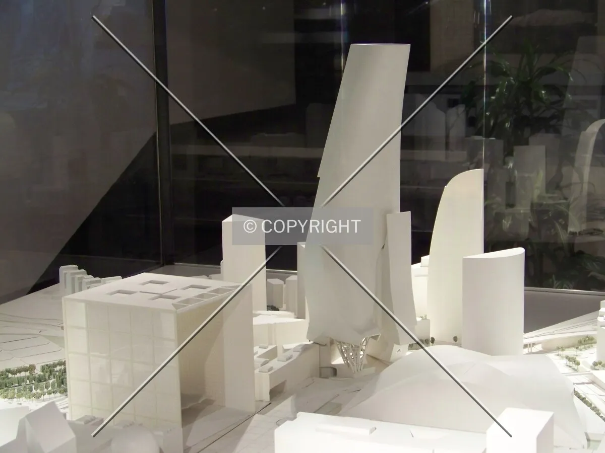 Model on display in the La Défense information centre
